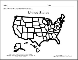 Map coloring north america primary