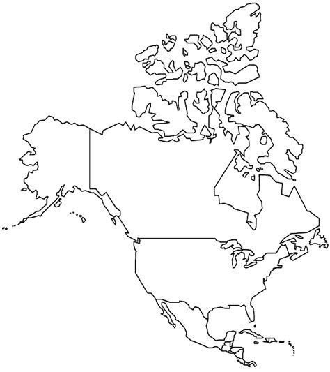 Map of north america louring pages