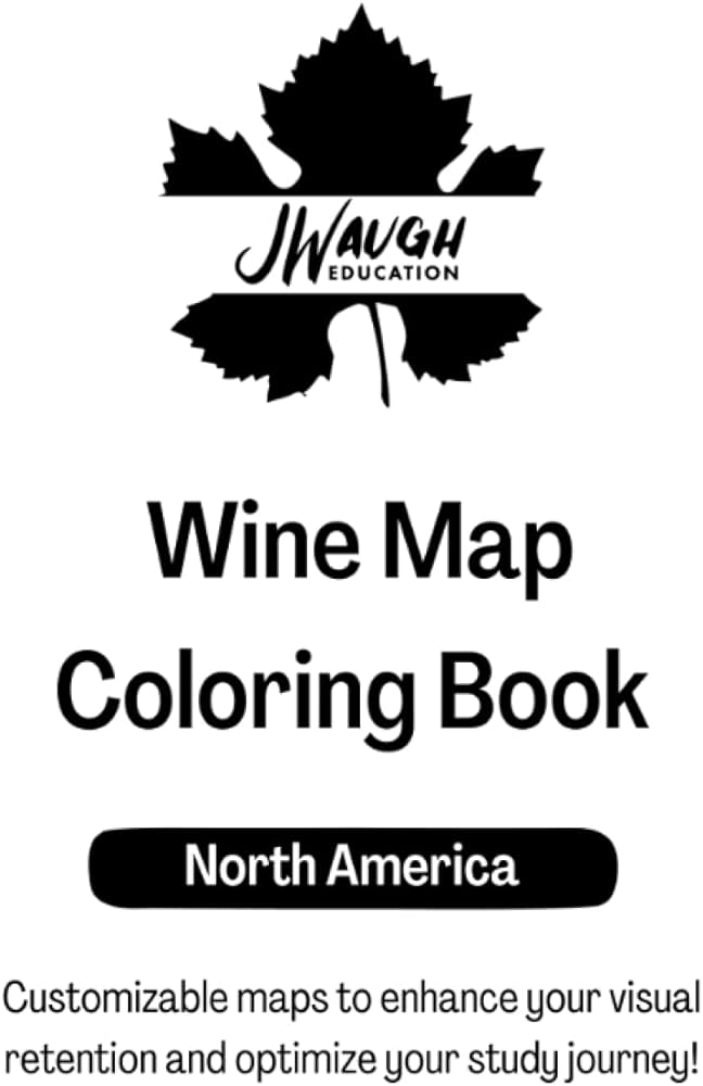 Wine map coloring book