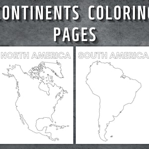 Coloring continent page download