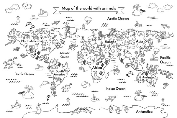 Thousand colouring book map royalty