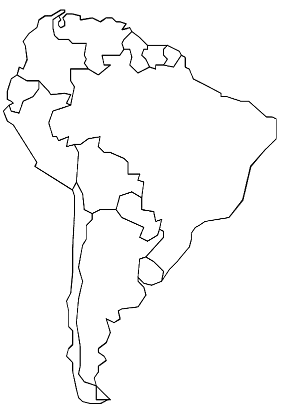 Coloring south america picture