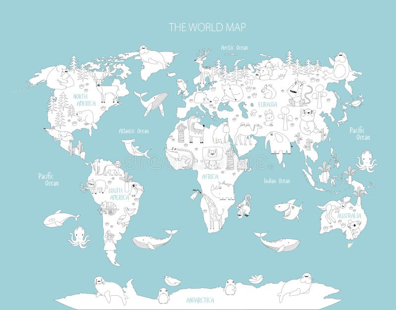 World map coloring stock illustrations â world map coloring stock illustrations vectors clipart