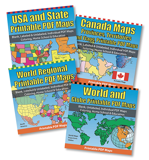 World of maps printable pdf map sets bundle collections in one