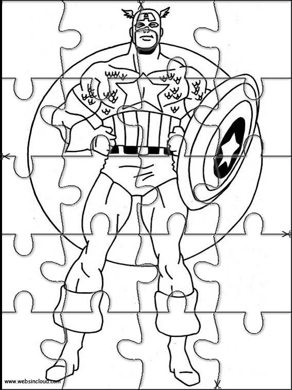 Captain america printable jigsaw puzzles to cut out for kids jigsaw puzzles for kids coloring book pages disney activities