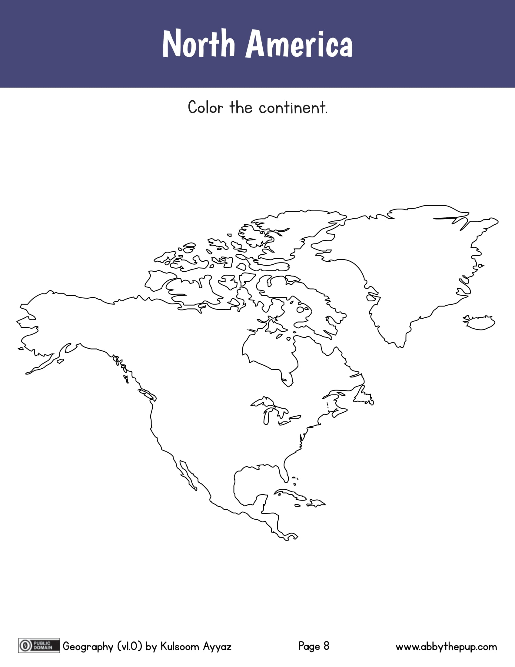 North america continent coloring worksheet free printable puzzle games