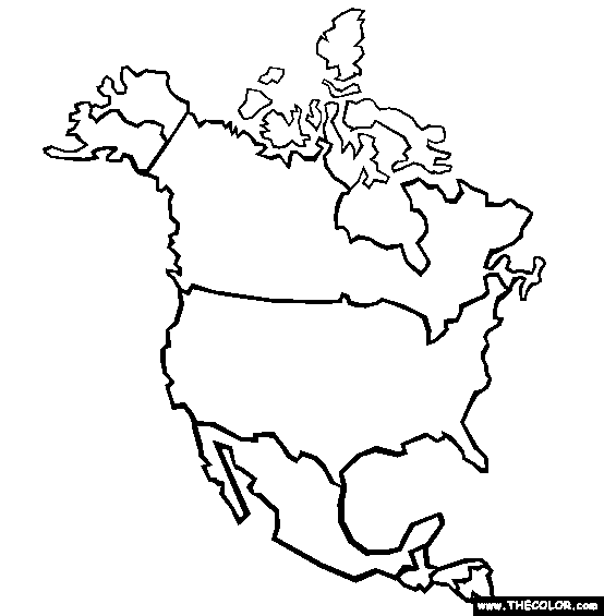 North america coloring page free north america online coloring north america map america map america map art