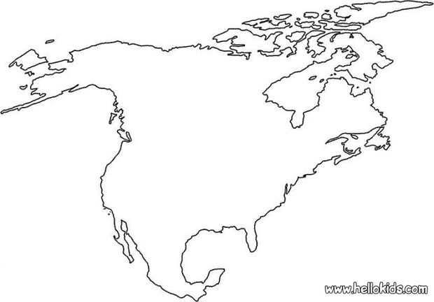 North america coloring pages