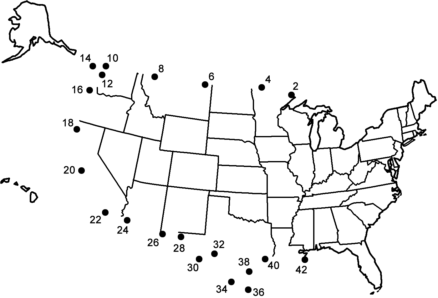 Us map coloring pages