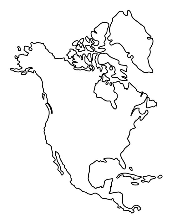 Printable north america template north america map south america map america outline