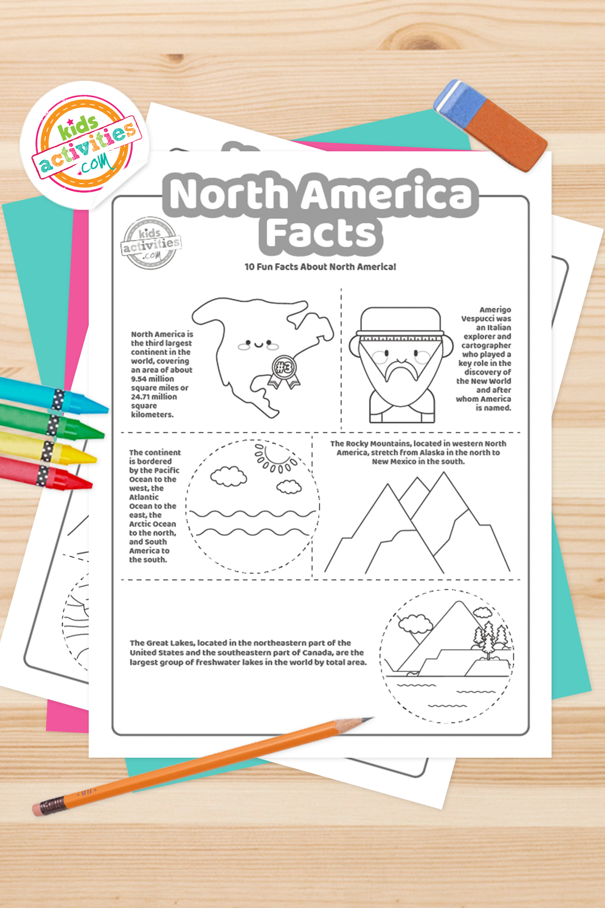 Fun facts about north america free printables kids activities blog