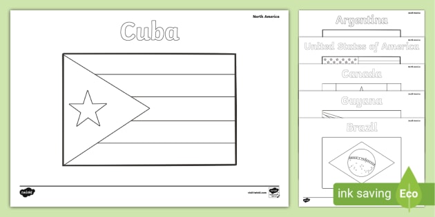 North and south america flags teacher made