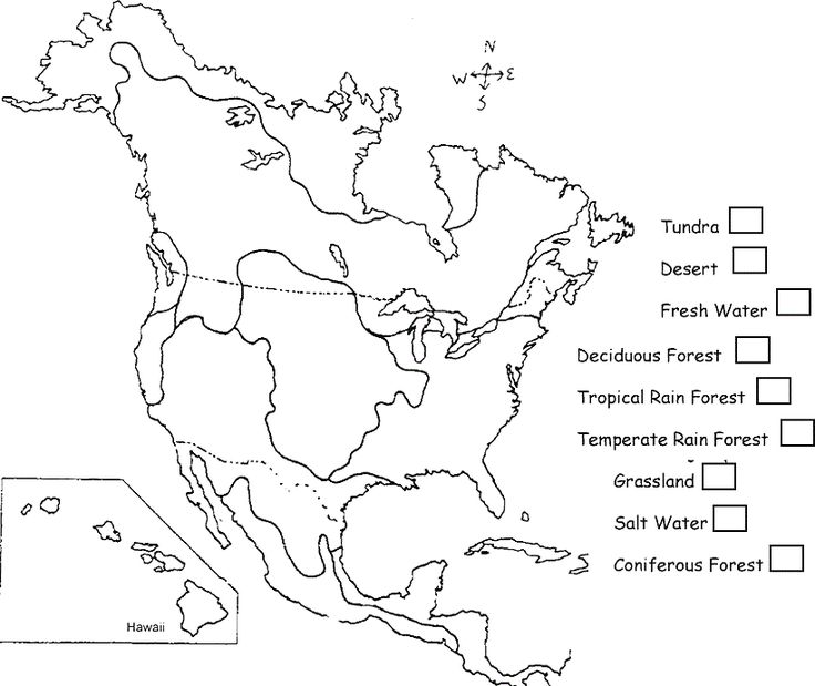 N amer biome map coloring biomes teaching geography homeschool science