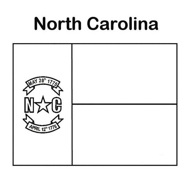 State flag state flag of north carolina coloring page state flags flag coloring pages north carolina