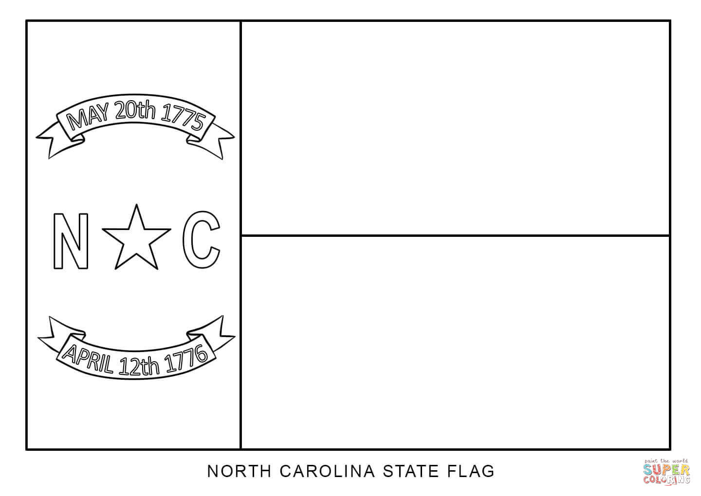 Flag of north carolina coloring page free printable coloring pages