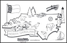 North carolina state coloring sheet henson fuerst