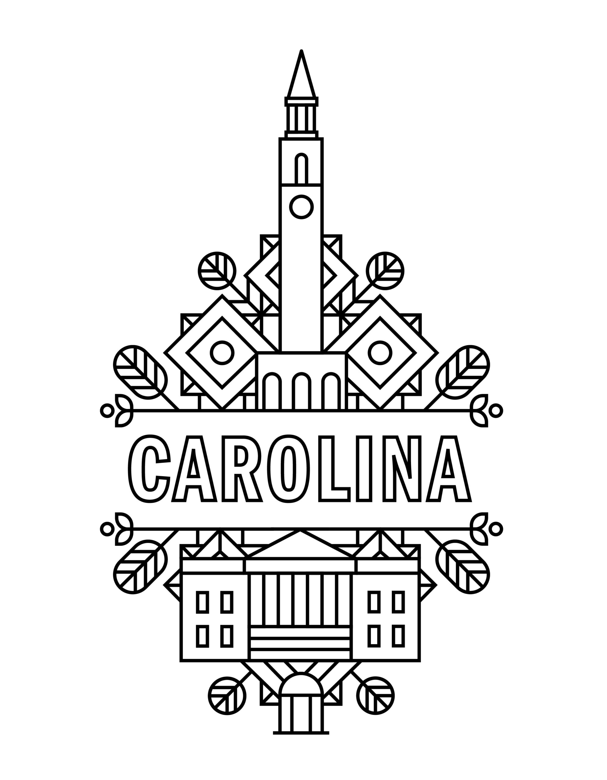 Take a break with carolina themed coloring pages social media at