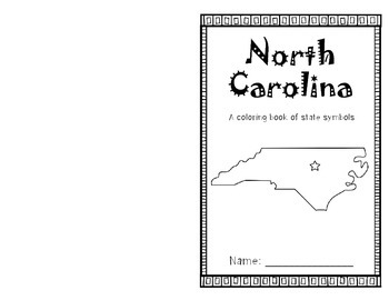 North carolina state symbols coloring book by resources to the rescue