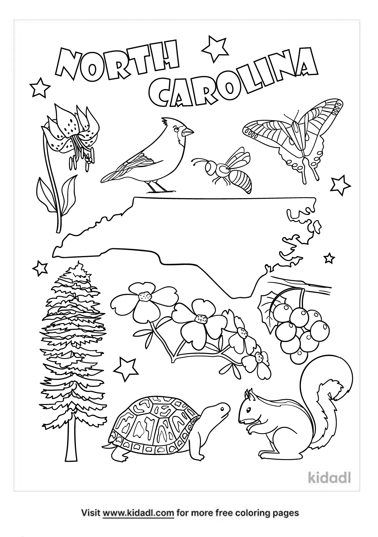 Free north carolina coloring page coloring page printables