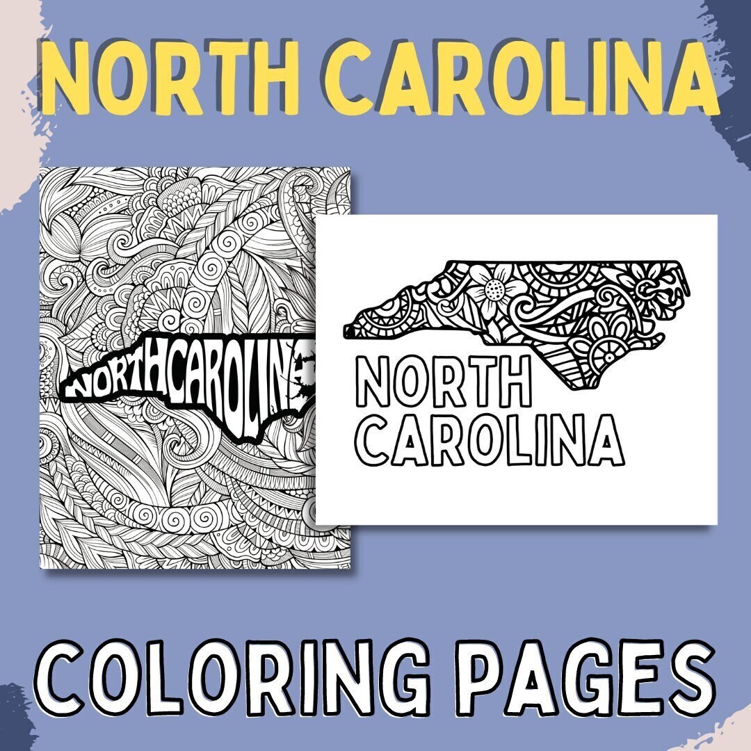 North carolina coloring pages state name floral mandala coloring sheet pdf pages