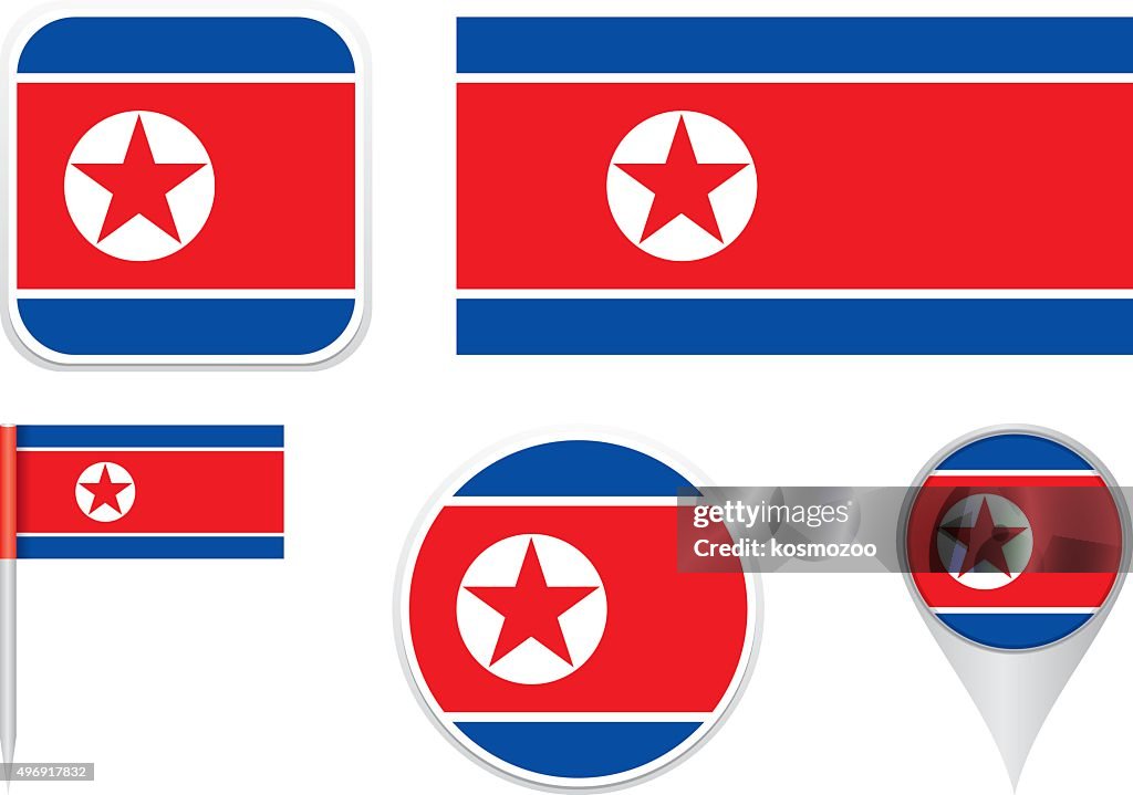 Flag north korea high