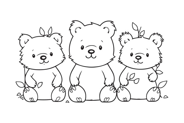 Bear coloring pages royalty