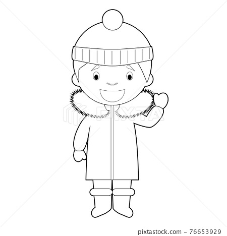 Easy coloring cartoon character from south