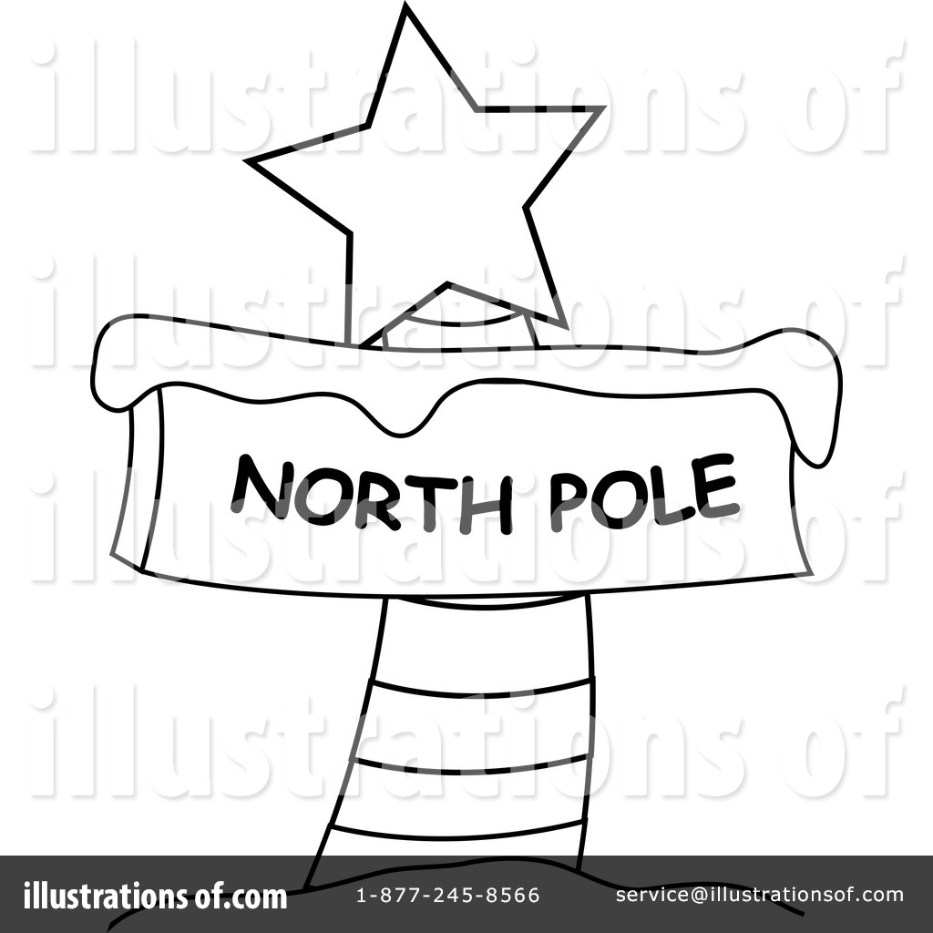 North pole sign clipart