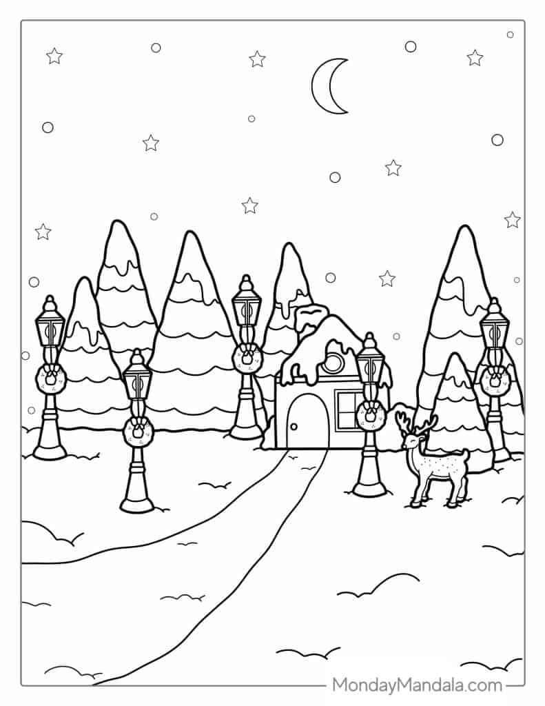 Christmas tree coloring pages free pdf printables