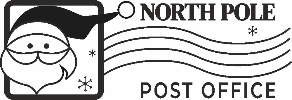 North pole santa letter christmas stamp