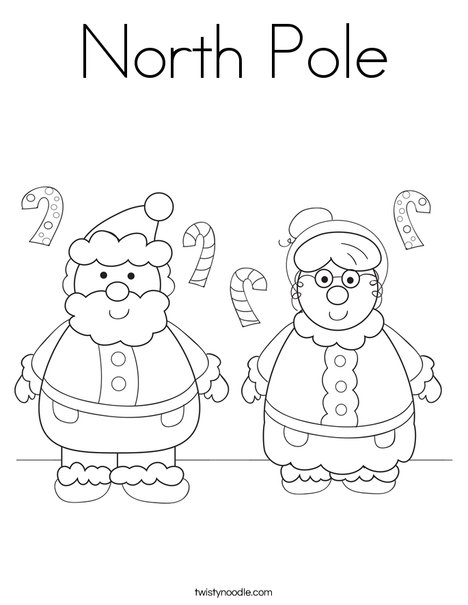 North pole coloring page