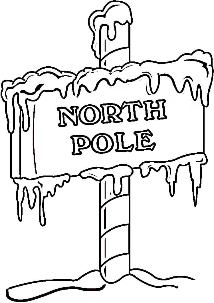 North pole image coloring page