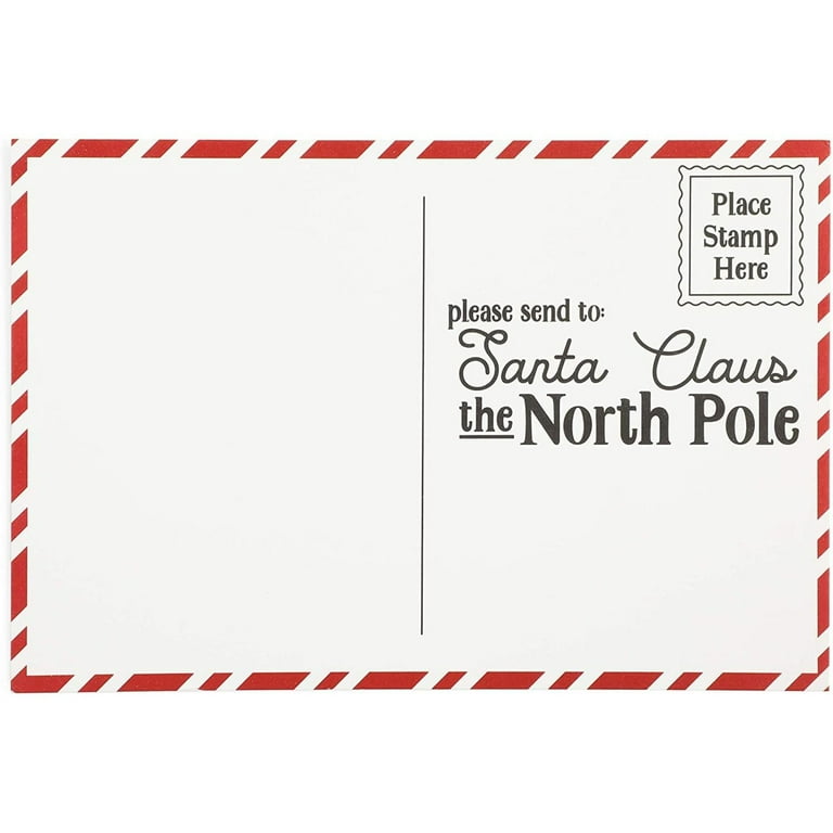 Pack blank christmas postcards for kids coloring xmas holiday letter to santa x in