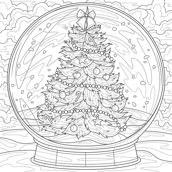 Thousand coloring pages winter royalty