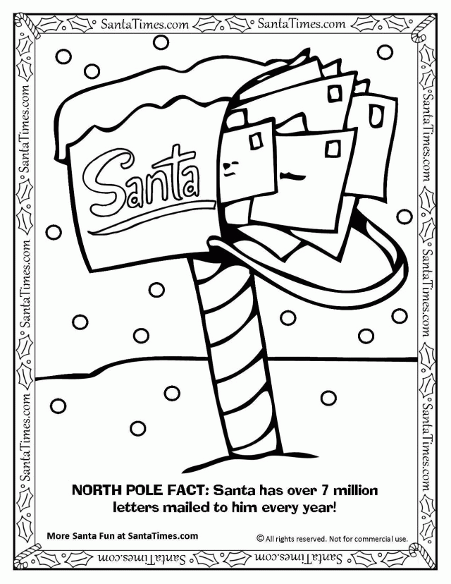 North pole coloring page
