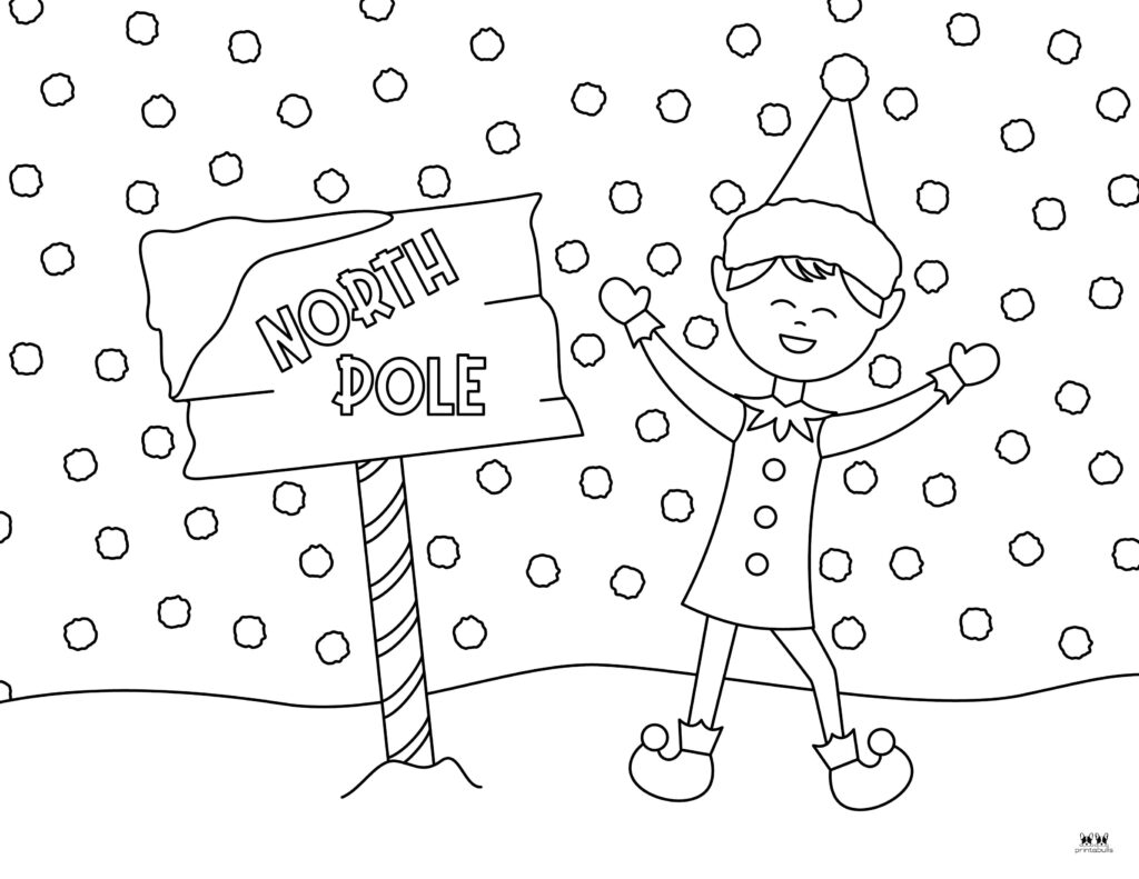 Elf coloring pages