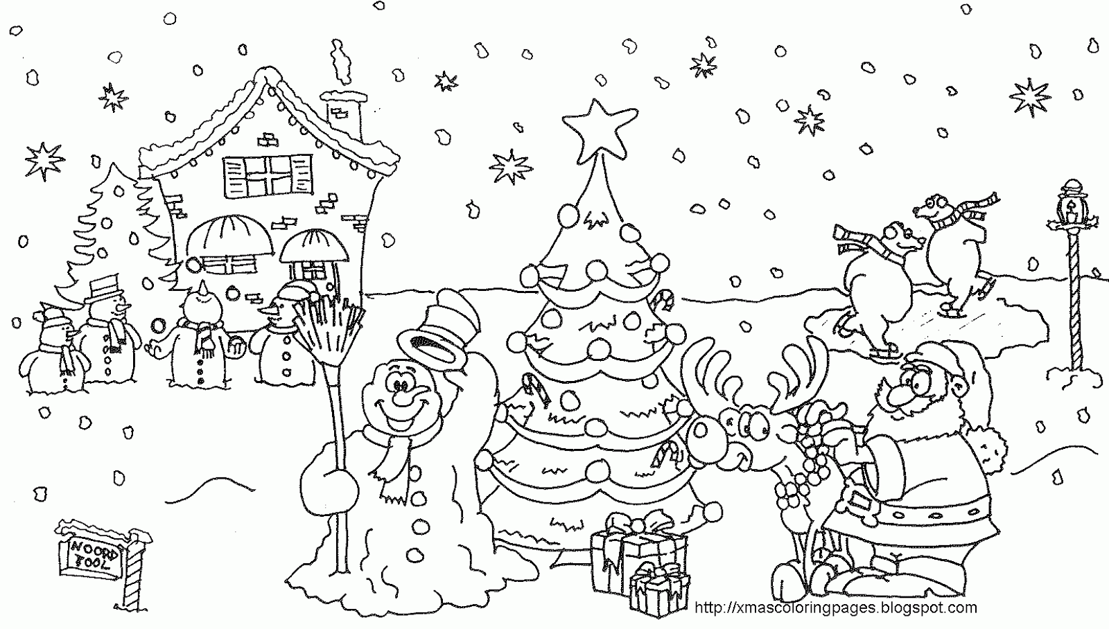 Coloring page christmas tree objects â printable coloring pages