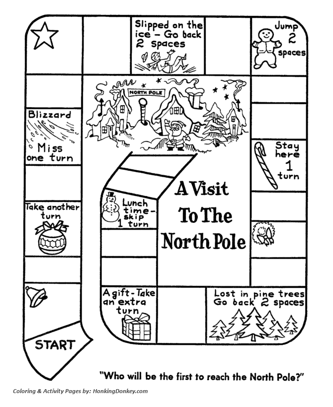 Race to the north pole board game