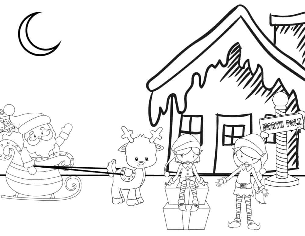 Elf coloring pages