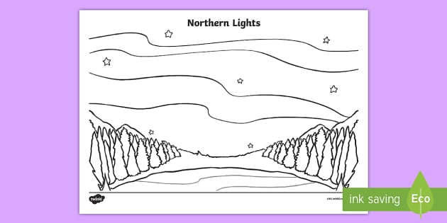 Northern lights louring page teacher made