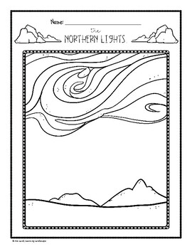 The northern lights freebie by learning landscape tpt