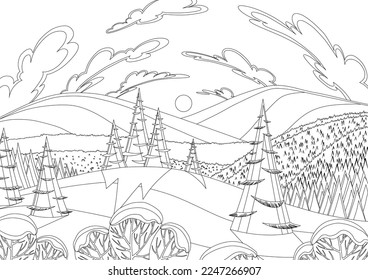 Adult coloring wolf howling stock vector royalty free