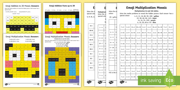 Ð emoji maths activity pack teacher made