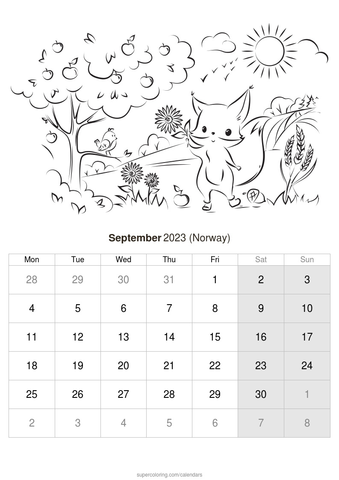 September calendar