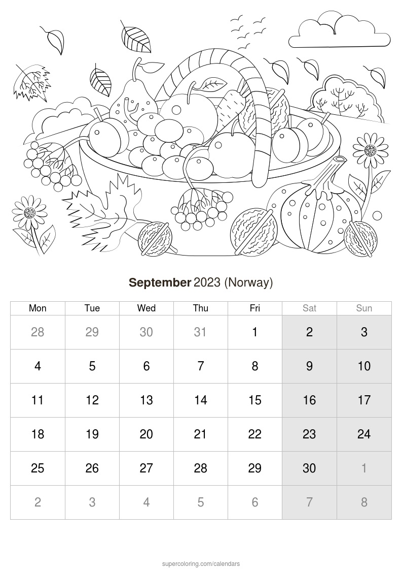 September calendar