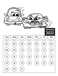 Coloring pages calendar