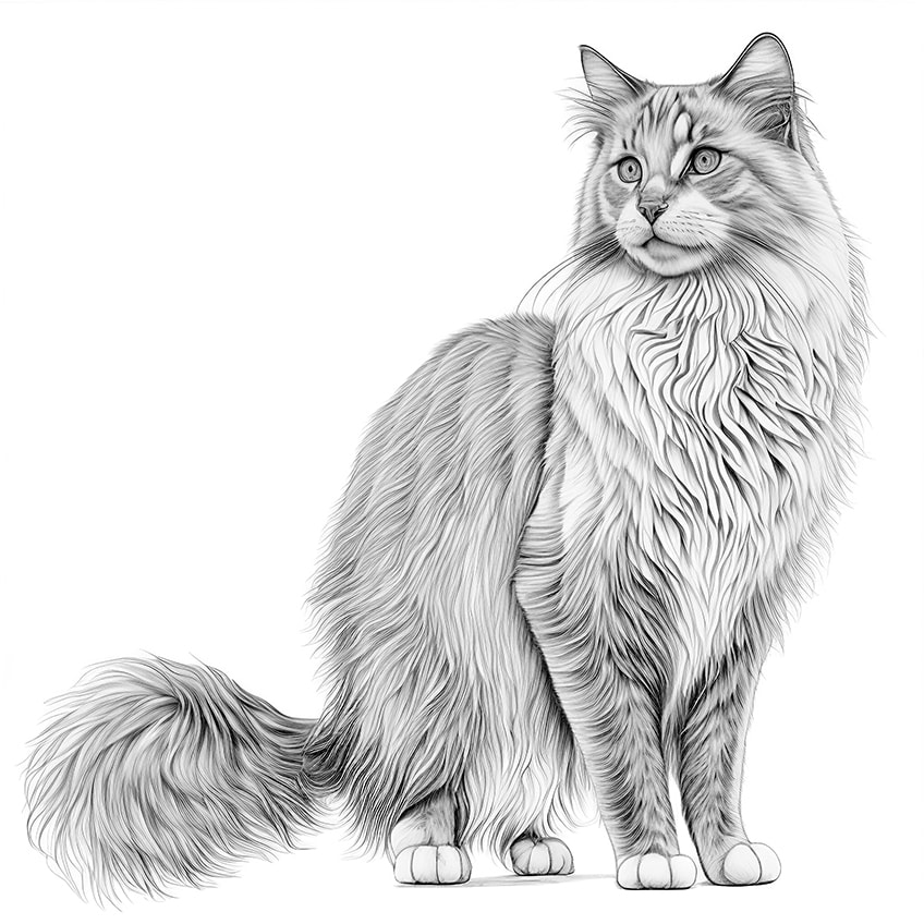 Cat coloring pages