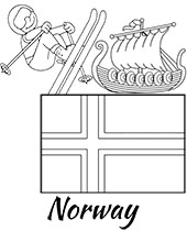 Flags coloring pages for kids