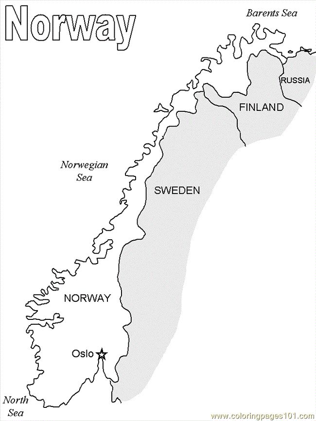 Norway coloring page for kids