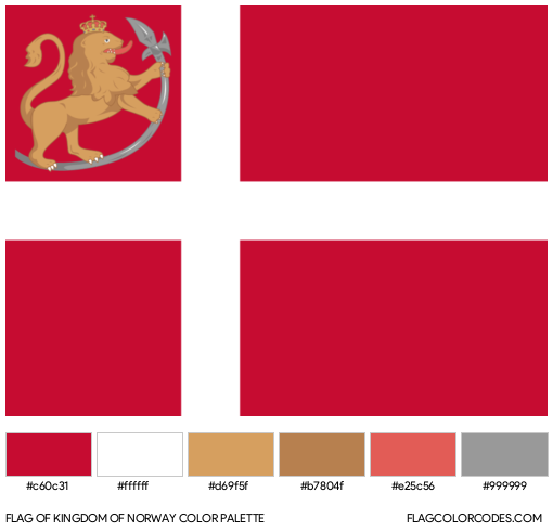 Kingdom of norway flag color codes